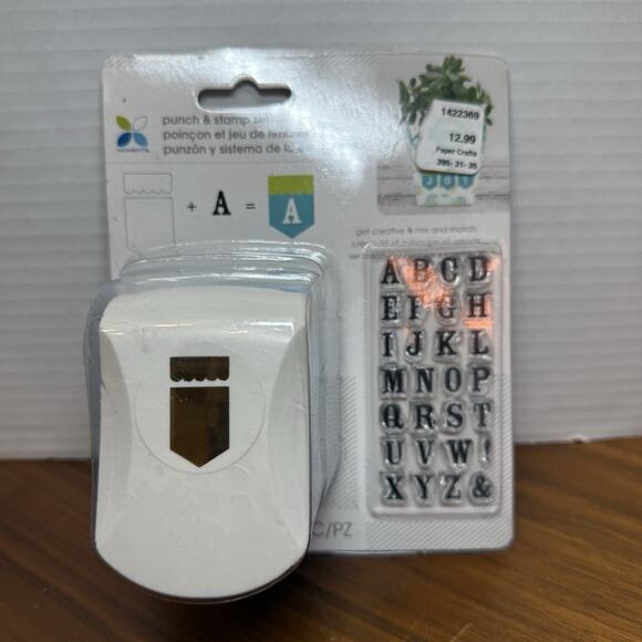 New Momenta Punch & Stamp Set Letters for Crafts, Scrapbooking, Cards - Picture 1 of 3